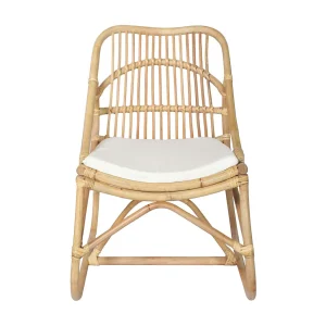 Fauteuil | Relaxstoel rattan en linnen Fauteuil | Relaxstoel rattan en linnen