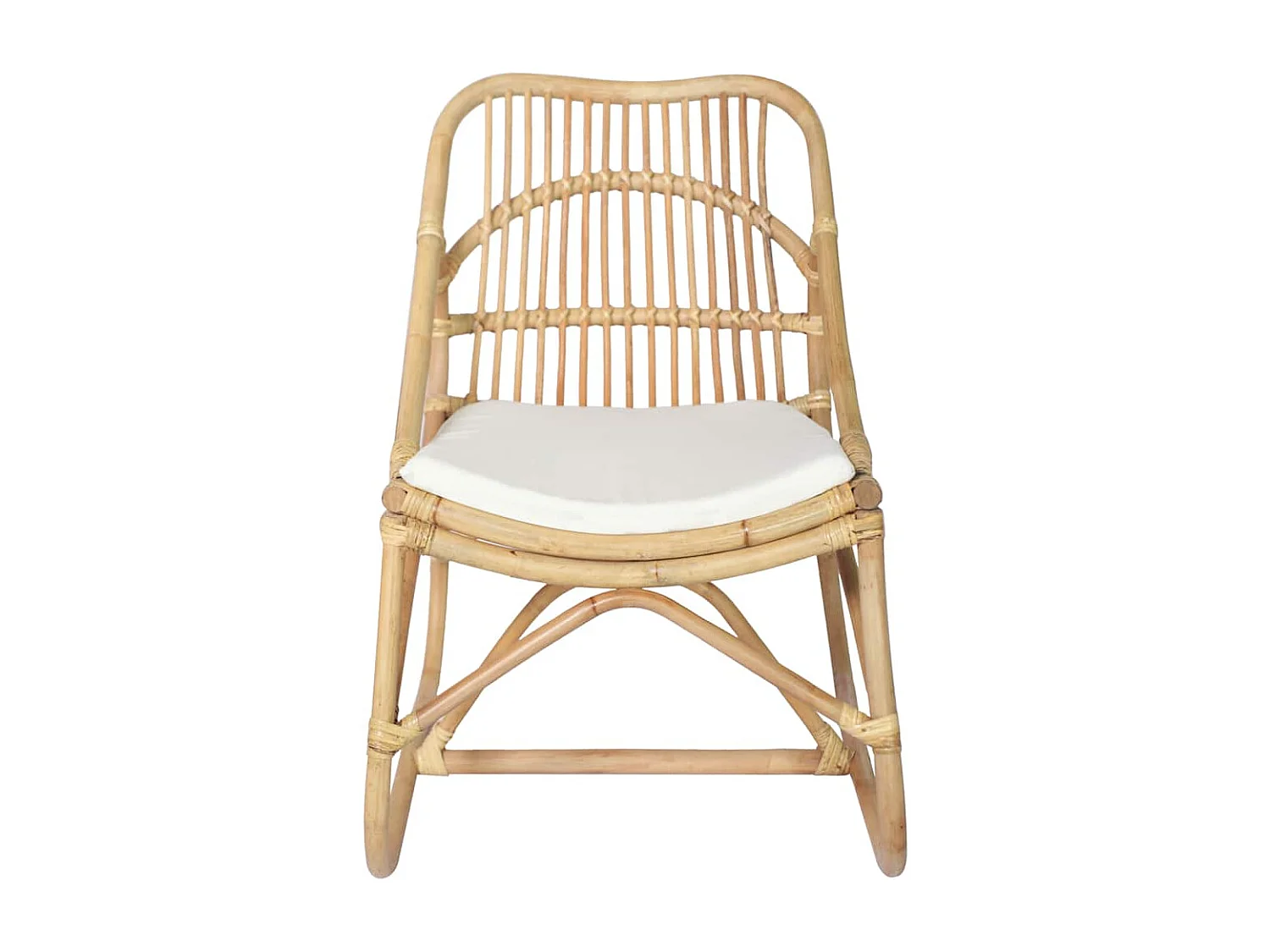 Fauteuil | Relaxstoel rattan en linnen