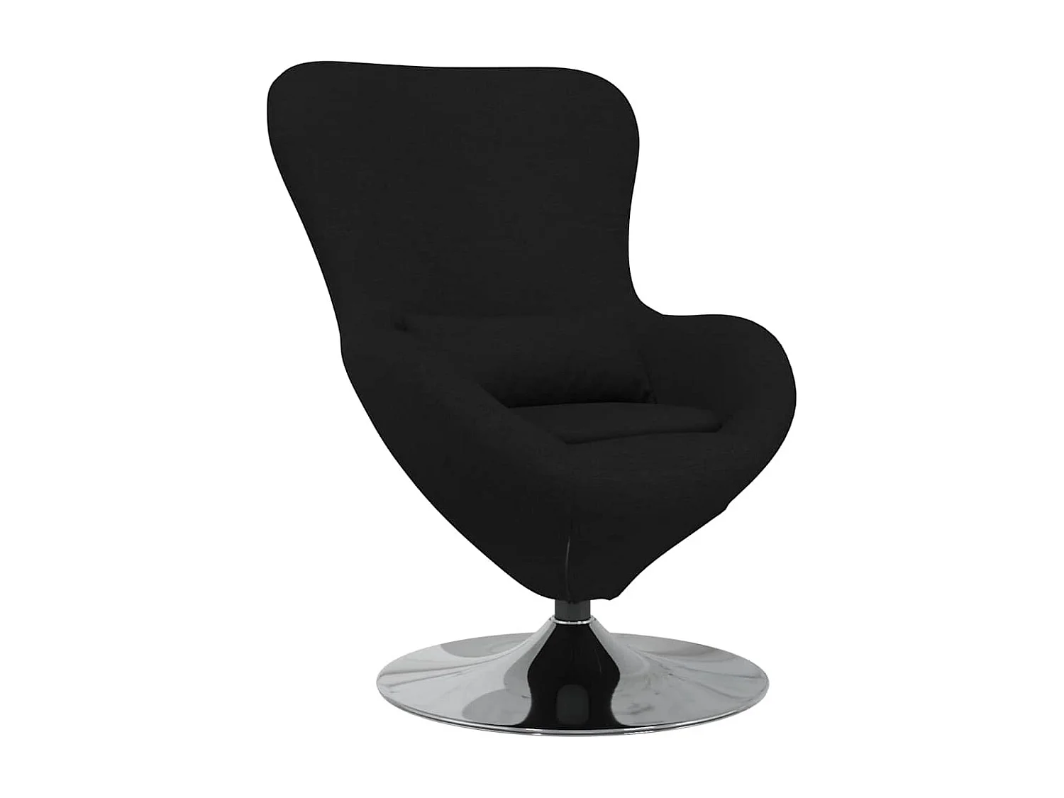 Eivormige stoel Zwart 63 x 73 x 90 cm Stof