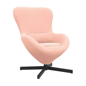 Eivormige stoel Roze 63 x 73 x 90 cm Stof Eivormige stoel Roze 63 x 73 x 90 cm Stof