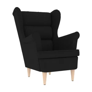 Fauteuil | Relaxstoel 74x84x100 cm stof zwart Fauteuil | Relaxstoel 74x84x100 cm stof zwart
