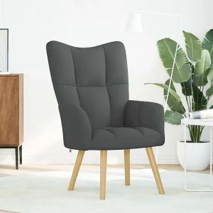 Fauteuil | Relaxstoel stof donkergrijs Fauteuil | Relaxstoel stof donkergrijs