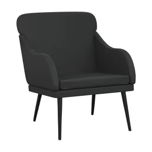 Fauteuil | Relaxstoel 63x76x80 cm kunstleer zwart Fauteuil | Relaxstoel 63x76x80 cm kunstleer zwart