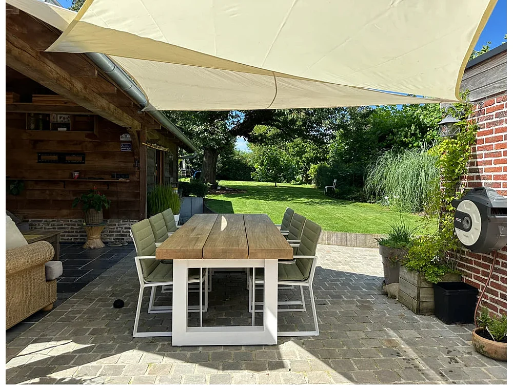 Driehoekig schaduwzeil 5 m Crème - PE 180 g/m² - Anti-UV 90 %
