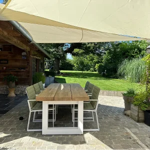 Driehoekig schaduwzeil 3,6 m Crème – UV-bescherming 90% – PE 180g/m² Driehoekig schaduwzeil 3,6 m Crème – UV-bescherming 90% – PE 180g/m²