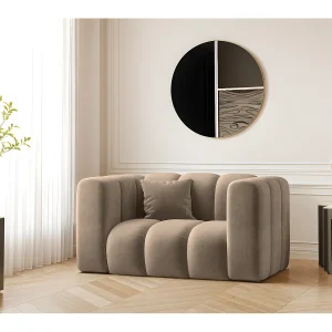 Fauteuil, bank Grand modulaire stof Salvador donkerbeige Fauteuil, bank Grand modulaire stof Salvador donkerbeige
