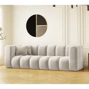 Driezitsbank Grand Modular stof Salvador lichtgrijs