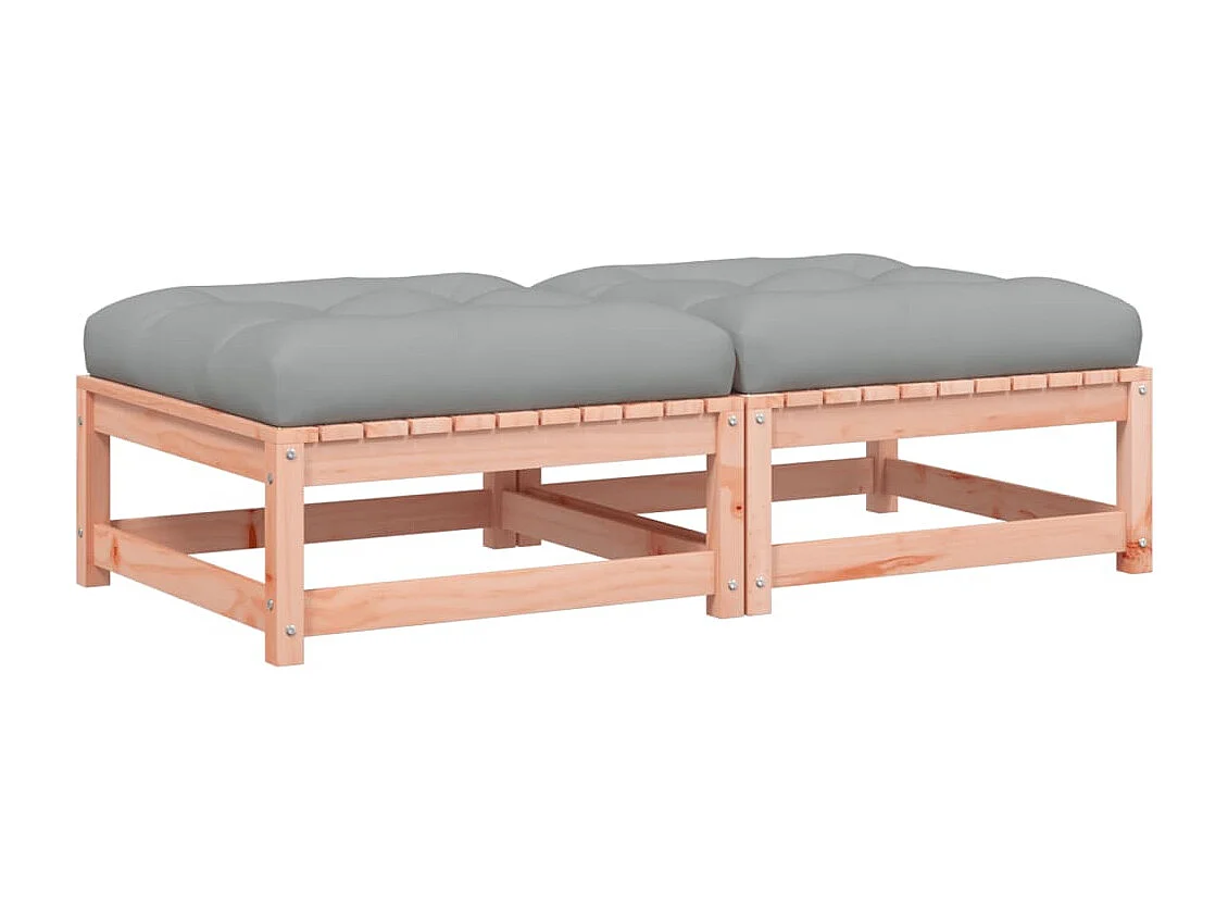 Garden Furniture - Tuinvoetenbank met kussen massief douglashout