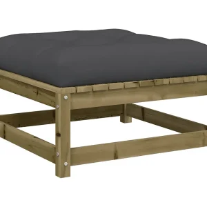 Garden Furniture – Tuinvoetenbank met kussen geïmpregneerd grenenhout Garden Furniture – Tuinvoetenbank met kussen geïmpregneerd grenenhout