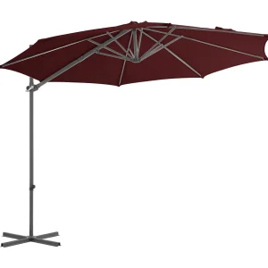 Forest Park Zweefparasol met stalen paal 300 cm bordeauxrood Forest Park Zweefparasol met stalen paal 300 cm bordeauxrood