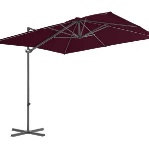 Forest Park Zweefparasol met stalen paal 250×250 cm bordeauxrood Forest Park Zweefparasol met stalen paal 250×250 cm bordeauxrood