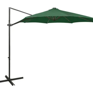 Ekin Zweefparasol met paal en LED-verlichting 300 cm groen Ekin Zweefparasol met paal en LED-verlichting 300 cm groen