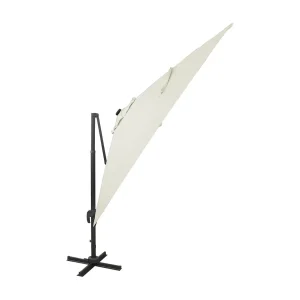 Filendra Zweefparasol met paal en LED-verlichting 300 cm zandkleurig Filendra Zweefparasol met paal en LED-verlichting 300 cm zandkleurig