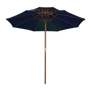 Faylyn Parasol dubbeldekker met houten paal 270 cm blauw Faylyn Parasol dubbeldekker met houten paal 270 cm blauw