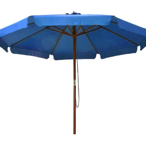 Eastvale Parasol met houten paal 330 cm azuurblauw Eastvale Parasol met houten paal 330 cm azuurblauw