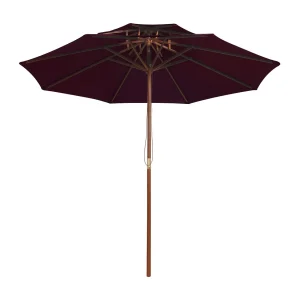 Faylyn Parasol dubbeldekker met houten paal 270 cm bordeauxrood Faylyn Parasol dubbeldekker met houten paal 270 cm bordeauxrood