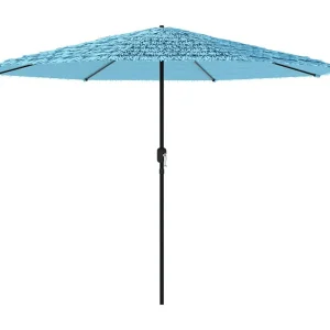 Draveil Parasol met stalen paal 388x388x248 cm blauw Draveil Parasol met stalen paal 388x388x248 cm blauw