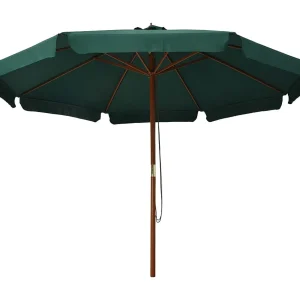 Eastvale Parasol met houten paal 330 cm groen Eastvale Parasol met houten paal 330 cm groen