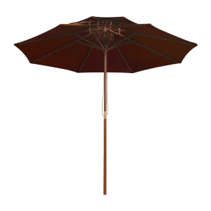 Faylyn Parasol dubbeldekker met houten paal 270 cm terracottakleurig Faylyn Parasol dubbeldekker met houten paal 270 cm terracottakleurig