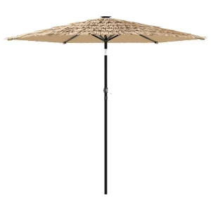 Draveil Parasol met stalen paal 223x223x213 cm bruin Draveil Parasol met stalen paal 223x223x213 cm bruin