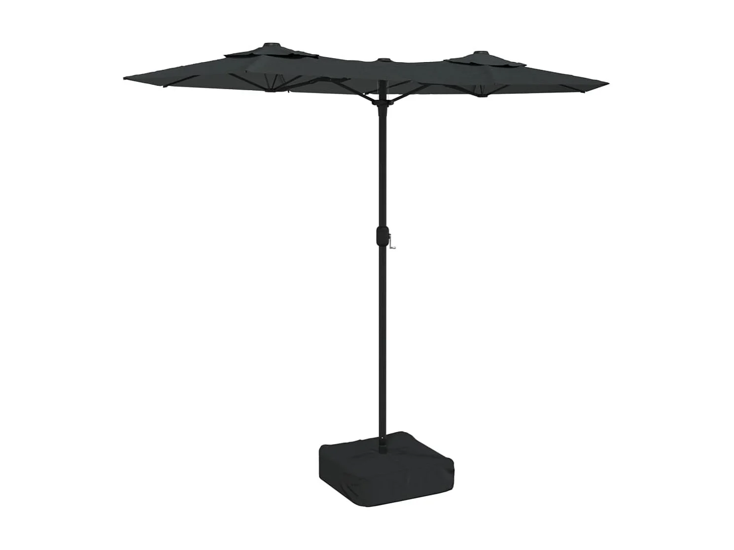 Eryx Parasol dubbel dak 316x145 cm antracietkleurig
