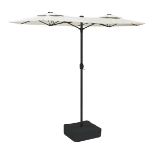 Eryx Parasol dubbel dak 316×145 cm zandwit Eryx Parasol dubbel dak 316×145 cm zandwit