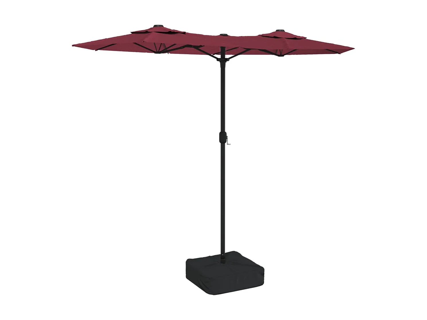 Eryx Parasol dubbel dak 316x145 cm bordeauxrood