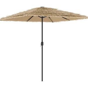Draveil Parasol met stalen paal 248x248x248 cm bruin Draveil Parasol met stalen paal 248x248x248 cm bruin