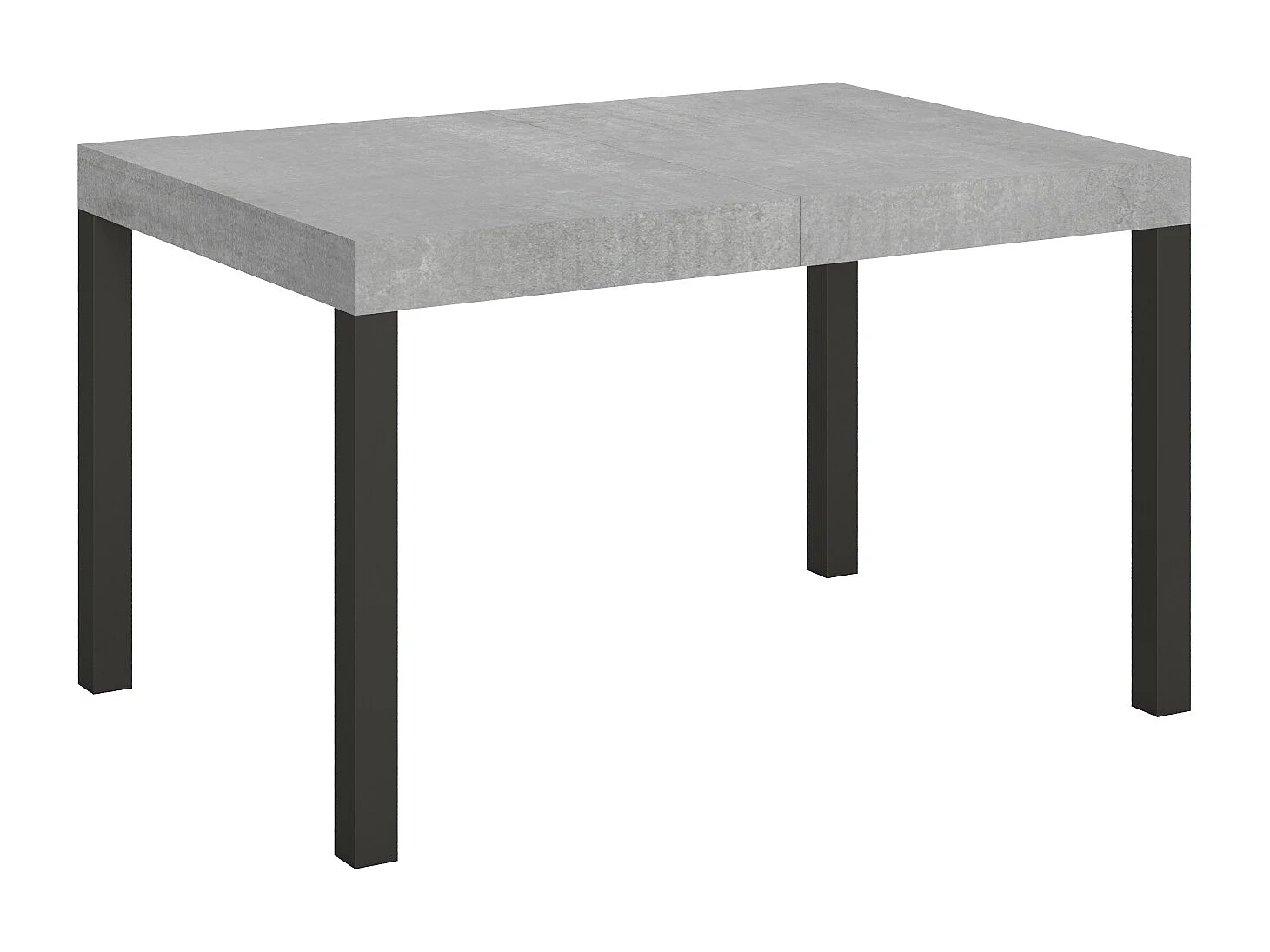 Everyday uitschuifbare tafel 120/380x90 cm beton antraciet poten