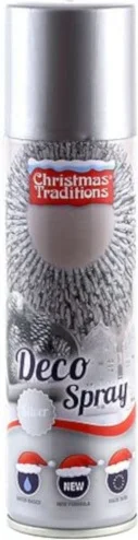 Christmas Traditions spuitbus 150 ml zilver