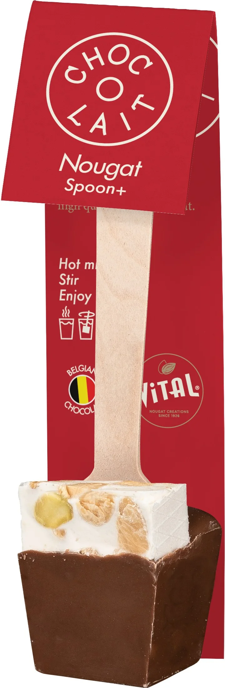 Choc-o-lait chocolademelk lepel nougat