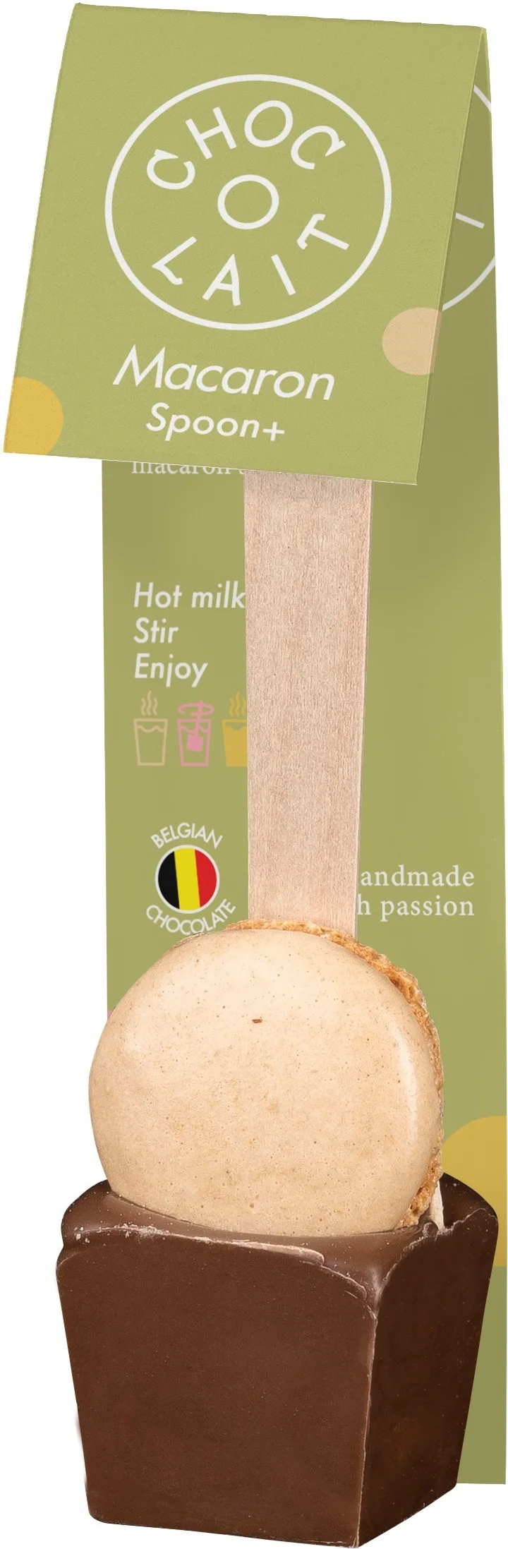Choc-o-lait chocolademelk lepel macaron
