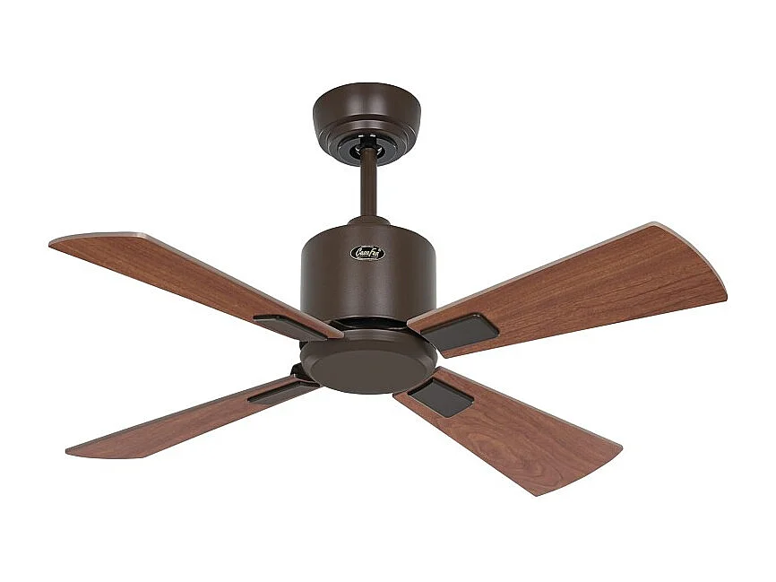 eco neo III 92, ventilator wifi zonder licht, bruine behuizing met walnoot- en kersenhouten bladen, casafan