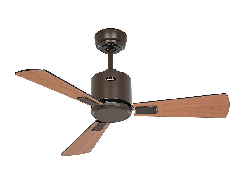 eco neo III 92, ventilator zonder licht, bruine behuizing met wengé en grijze bladen, casafan