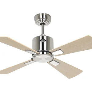 eco neo III 92, wifi-ventilator zonder licht, behuizing van geborsteld staal, bladen van esdoorn en beukenhout, casafan eco neo III 92, wifi-ventilator zonder licht, behuizing van geborsteld staal, bladen van esdoorn en beukenhout, casafan