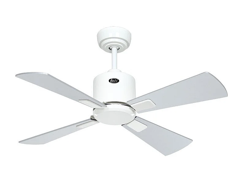 eco neo III 92, ventilator wifi zonder licht, witte behuizing met wengé en grijze bladen, casafan