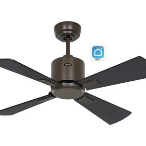 eco neo III 92, ventilator wifi zonder licht, bruine behuizing met wengé en grijze bladen, casafan eco neo III 92, ventilator wifi zonder licht, bruine behuizing met wengé en grijze bladen, casafan