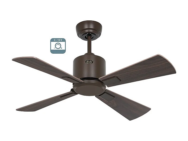 eco neo III 92, ventilator zonder licht, bruine behuizing met walnoot- en kersenhouten bladen, casafan