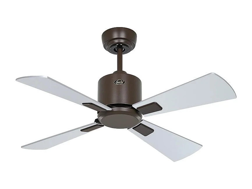 eco neo III 92, ventilator wifi zonder licht, bruine behuizing met wengé en grijze bladen, casafan
