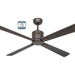 eco neo III 132, bruine body ventilator met wengé en grijze bladen zonder licht, casafan eco neo III 132, bruine body ventilator met wengé en grijze bladen zonder licht, casafan