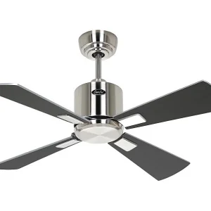 eco neo III 92, wifi-ventilator zonder licht, behuizing van geborsteld staal, wengé en grijze bladen, casafan eco neo III 92, wifi-ventilator zonder licht, behuizing van geborsteld staal, wengé en grijze bladen, casafan