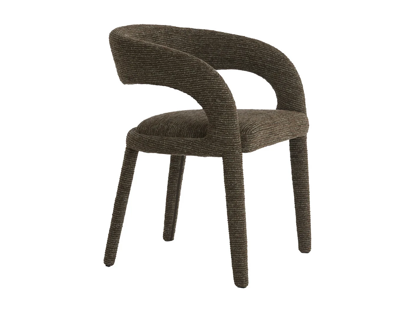 Eetkamerstoel KYRAN - 58x57x78 cm - Bruin - Set van 2