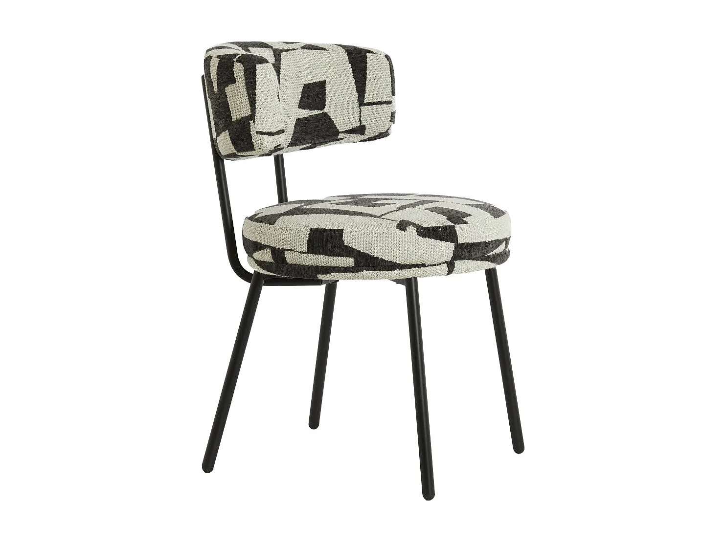 Eetkamerstoel HARVIE - 57x55x77 cm - Wit - Set van 2