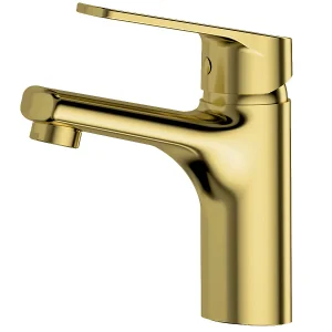 Full wastafelmengkraan laag geborsteld goud – Essebagno Full wastafelmengkraan laag geborsteld goud – Essebagno