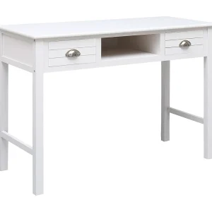 Garden Furniture – Bureau 108x45x76 cm massief paulowniahout wit Garden Furniture – Bureau 108x45x76 cm massief paulowniahout wit