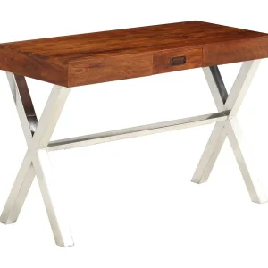 Garden Furniture – Bureau 110x50x76 cm massief acaciahout en honingafwerking Garden Furniture – Bureau 110x50x76 cm massief acaciahout en honingafwerking