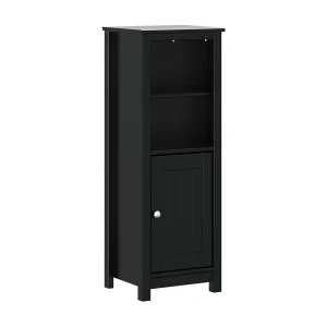 Dralin  Badkamerkast BERG 40x34x110 cm massief grenenhout zwart