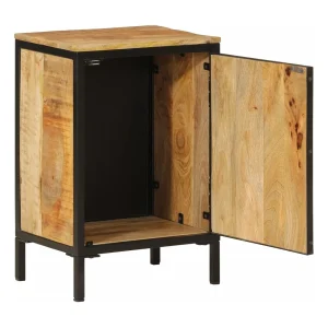 Garden Furniture – Badkamerkast 40x30x60 cm massief mangohout en ijzer Garden Furniture – Badkamerkast 40x30x60 cm massief mangohout en ijzer