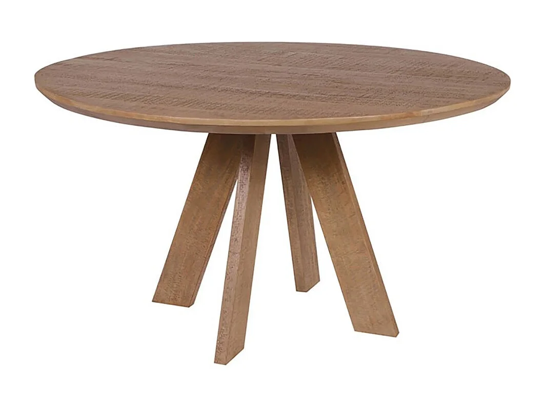 Eettafel ELYA - Rond diameter 120 cm - Massief mangohout - Rustieke stijl