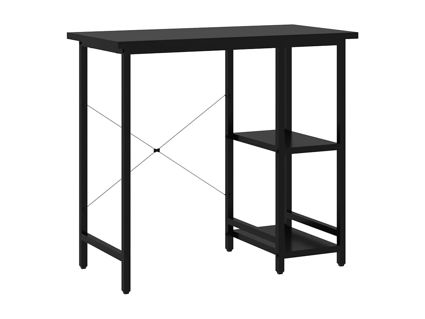 Drenin Computerbureau 80x40x72 cm MDF en metaal zwart